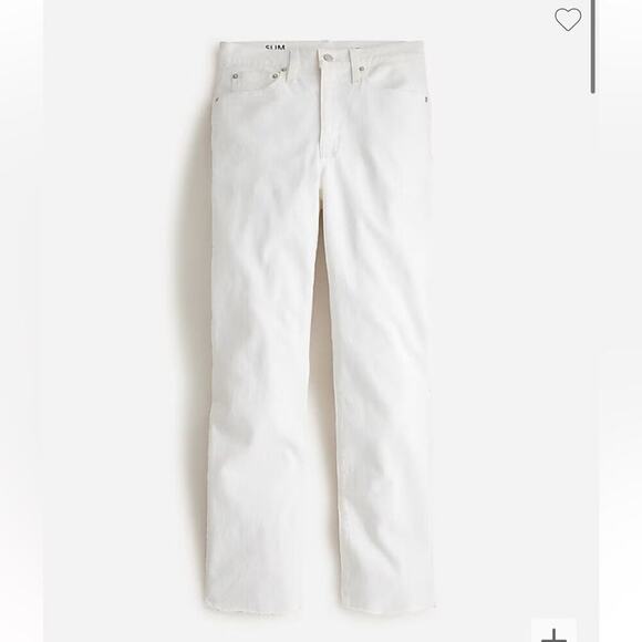J. Crew Mid Rise Slim Boyfriend Jean in White Size 24 Waist BF533 New - Picture 3 of 11